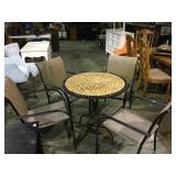 Mosaic top patio table with 4 chairs local pick