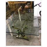 Metal based glass top coffee table local pickup