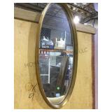 Gold framed oval wall mirror local pickup only