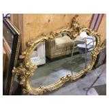 Large gold framed wall mirror local pickup only