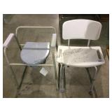 Shower chair and walker toilet - new with tags