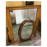Pair of wood framed wall mirrors local pickup