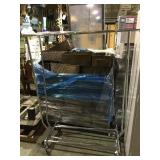 Collapsible metal rolling clothing rack local