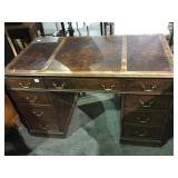 Antique desk leather top local pickup only