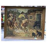 Richardson,  oil on artist board, Bears in the