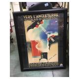 Southern Railway French poster, framed, 25 x 31