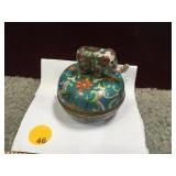 Cloisonné vintage music box, with elephant (