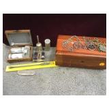 Group of Mystic items, crystal, scents, in a Lane