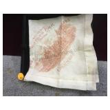 1893 Worlds Fair silk Souvenir hankie, antique