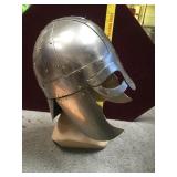 Trojan style metal helmet, steel, steel and brass