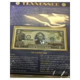 2009 colorized Tennessee $2 FRN W/ history