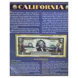 2009 colorized California $2 FRN, W/ history