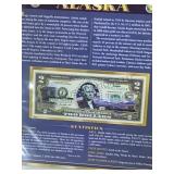 2009 colorized Alaska $2 FRN, W/ history