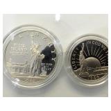 1986 US Liberty Coin set, Dollar is silver ,half