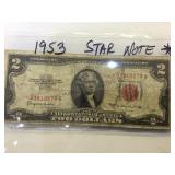 1953C $2 Red Seal Star Note