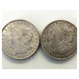 1921 & 1921D Morgan Silver Dollar, 2 x $