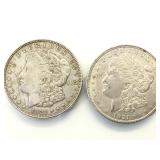 Pair of 1921 Morgan Silver Dollar, 2 x $