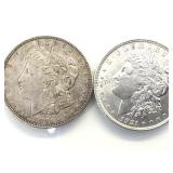 1921 & 1921-D Morgan Silver Dollars, 2 x $