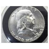 1963 silver Franklin Half, encased