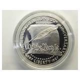 1987 Silver Constitution Coin, w/ coa