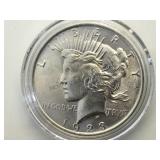 1923 Silver Peace Dollar, w/ case