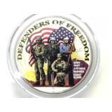 1971 colorized Eisenhower Dollar, (defenders of