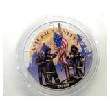 2001 colorized American Silver Eagle America