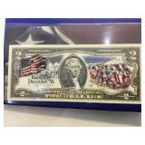 2003A colorized $2 , Tribute to Pearl Harbor