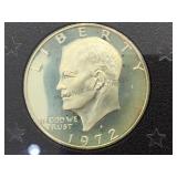 1972 Eisenhower Proof Dollar, encased