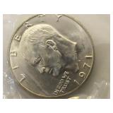 A pair of 1971  Unc. Eisenhower Silver Dollars