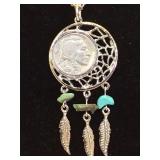 Buffalo nickel dream Catcher necklace