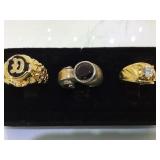 Set of 3 fashion rings,