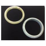 2-jade bangle bracelets