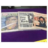 2 Elvis and a Bob Hope cover newspapers, local