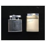 2 vintage Ronson gas pocket lighters, 1 British