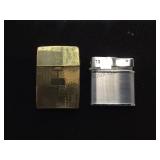 2 vintage De Ville gas pocket lighters, made in