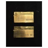 2 vintage JJJ Citation gas pocket lighters, made