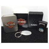 Zippo (bad to the bone) pocket lighter & Harley