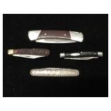 Double sided sterling pocket knife, Buck knife &
