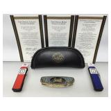 3 Franklin Mint collector pocket knives w/ coa