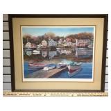 Framed & matted pencil signed print.