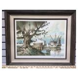Framed Tom Nicholas signed & dated lithograph