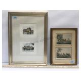 Leopold Robin framed book plate prints & 1946