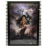 Heavy Metal fantasy pin-up framed poster by