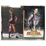 2 full size (Tomb Raider) movie posters framed.