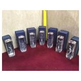 Lot of 7 bubble glass decorations with boxes