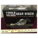 1,200 Lb Gear Winch new in box local pickup only