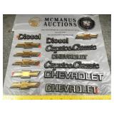 Chevrolet auto emblems group lot, stickey backs
