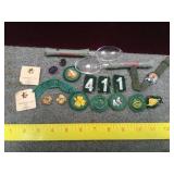 Vintage Girl Scout items, 2 Indiana Jones spoons,