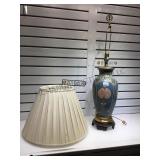 Lamp with Asian Style Art.